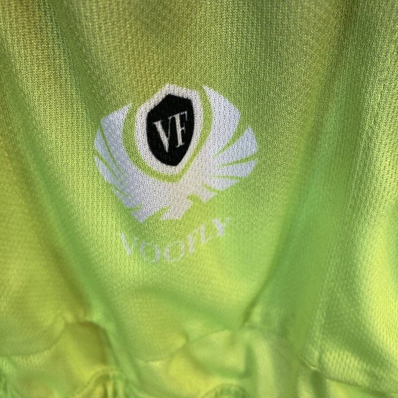 Voofly Athletic Apparel Neon Green and Black Bicycle Jersey Size Small Pockets - Picture 9 of 11